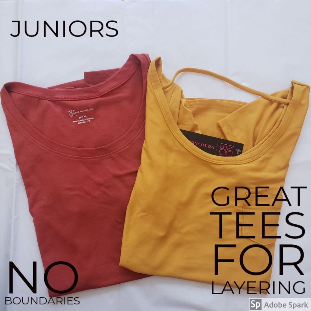 ☆Bundle☆Juniors Scoop Neck Tees Size M NWT/NWOT
